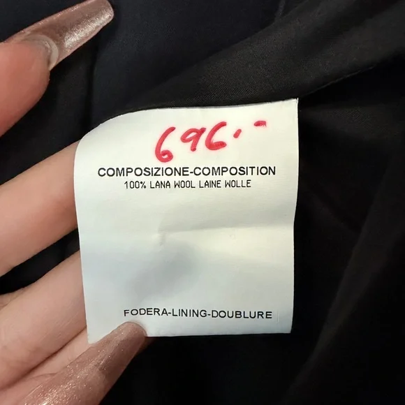 Yves Saint Laurent Black Wool Moto Jacket - Picture 7 of 7